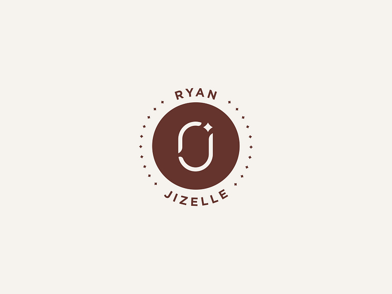Ryan & Jizelle - Badge badge brand circle emblem identity invitation j jizelle logo love mark marriage o r ryan star wedding