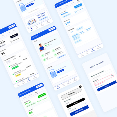 Fintech Work app design fintech illustration mobile mobile app mobile design mobile ui ui