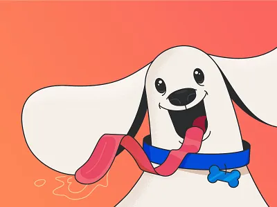 Hot Dog 2d blue character characterdesign dog dog illustration good vibes happy hot hot dog illustraion illustrator line line art linework orange summer tongue vector vector illustration