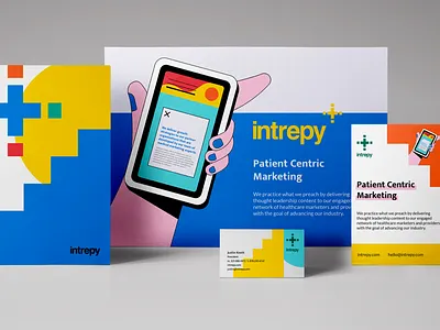 Intrepy branding bright design healthcare identity system illustration marketing medical
