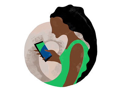 Lost in a smartphone app collage illustration mobile painting smartphone user experience