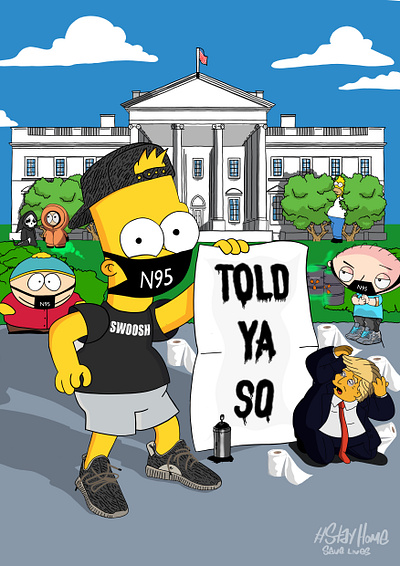 Told Ya So wall print - Cartoon edition donaldtrump dt illustration southpark starwars trump