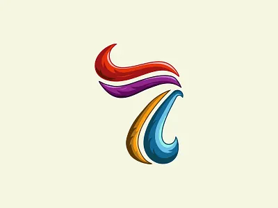 7 colorful logo 7 7 logo branding colorful logo design flat icon logo logos minimalist number numbers simple