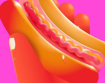 Quarantine part 3 ai digital art fridaynight hotdog illustration quarantinelife