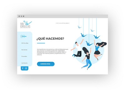 Mil Grullas cranes designs grullas illustration psychology therapy ui ux
