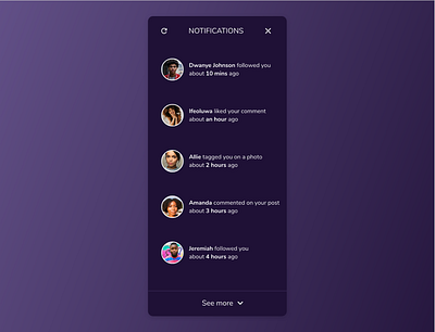 Daily UI 047 (Activity Feed) activity feed dailyui ui ux