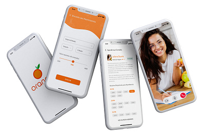 OrangeApp app nutrition nutrition app ui ui ux uidesign uiux ux uxdesign uxui