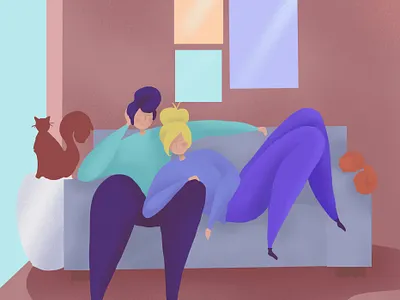 Cozy at Home character digital illustration illustration procreate