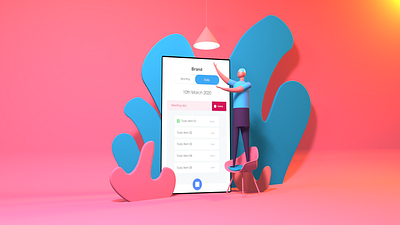 Presentation 3d illustration