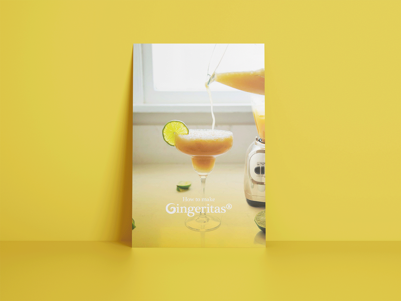 Elixir G Gingerita® Cocktail Flyer Design & Photography alcohol alcohol packaging branding cocktail cocktail bar cocktail menu cocktail party direction drink flyer design flyer template minimalism photograph photography spirit summer summertime yellow