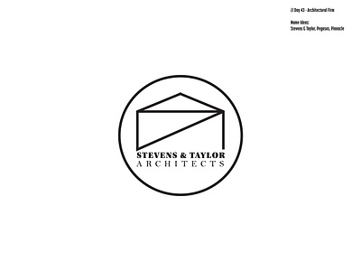 Daily Logo Challenge: Day 46 | Stevens & Taylor architect architectural architecture basic design daily logo daily logo design dailylogo dailylogochallenge firm logo pegasus pinnacle