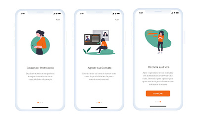 OrangeApp Patient Onboarding Screens app nutrition nutrition app ui ui ux uidesign uiux ux uxdesign uxui