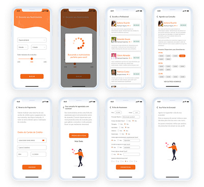 Appointment Appointments with Nutritionist app nutrition nutrition app ui ui ux uidesign uiux ux uxdesign uxui