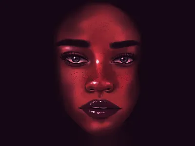 Burgundy Portrait character digital illustration illustration procreate