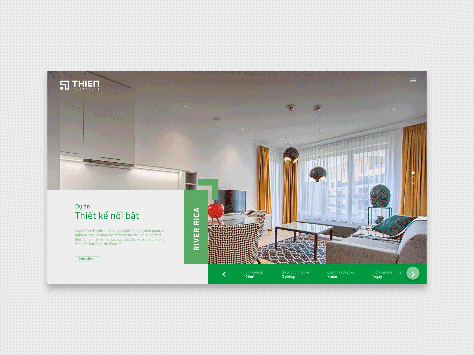 THIEN INTERIOR colors designs furniture motiongraphics uiux website design