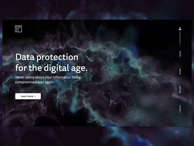 T Data - UI landing page concept 3d adobe xd cinema 4d product page ui ui design xparticles