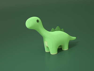 dino plushie c4d cinema4d dino dinosaur green octanerender plushie render toy