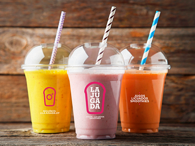 La Jugada Smoothie Cup branding concept cup design glass glasses icon illustrator jugo jugos juice logo logo design logodesign smoothie vector
