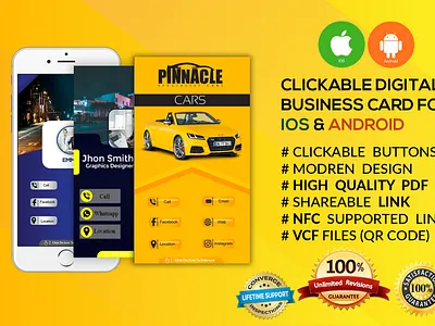 Digital Business Card branding business card design business card mockup business letterhead businesscard clickable design digital business card digital design digital illustration stationary design