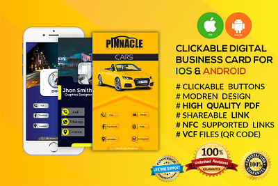 Digital Business Card branding business card design business card mockup business letterhead businesscard clickable design digital business card digital design digital illustration stationary design