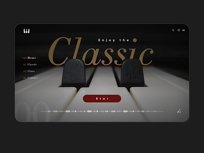 Piano Landing design logo music piano ui ui design user interface ux design visual design web design
