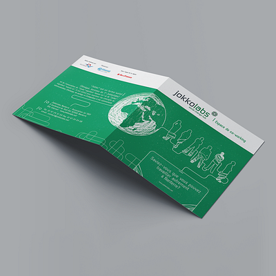 Jokkolabs - Square Bi-Fold Leaflet adobe advertising branding graphicdesign illustration leaflet print print design