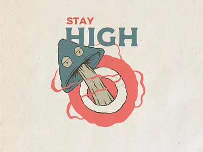 Stay High badge design badge logo badgedesign hand drawn illustration illustrator logo illustration tshirt tshirt design tshirtdesign vintage