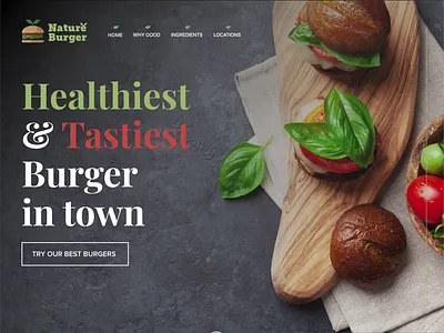 Nature Burger screen transition animation - Protopie adobe xd app branding burger clean ui illustration interface landing page protopie5.0 restaurant store typography ui ux