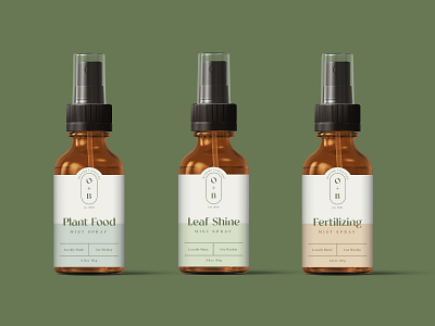 Olive+Botanica Packaging brand design brand identity branding contemporary elevated modern package design package designer packaging packagingdesign pastel plant plants spray bottle typography