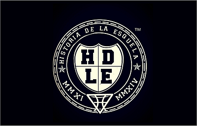 HDLE emblem school (spain) design logo typography vector