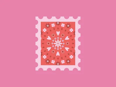 Stamp design mail stamp valentines