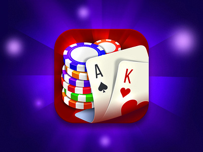 Appicon for Playing Cards Game app branding cards casinos design game graphic icon illustration logo minimal mobile playing card poker typography ui ux vector