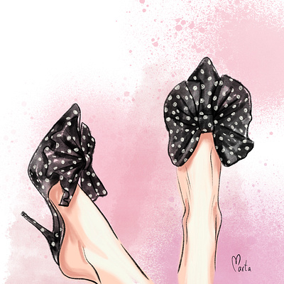 Fashion illustration of shoes. digital illustration digital painting digitalart fashion fashion design fashion illustration fashion illustrator fashion shoes illustration illustration art ipadpro procreate