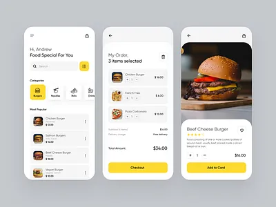 Delivery Food iOS App app clean concept delivery design food food app foodie ios layout minimal mobile modern service style trend ui uiux ux