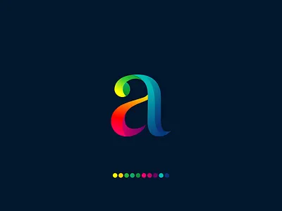 A Logo | Rainbow A branding concept design designs illustration initia a letter logo logodesign logotype shape vector