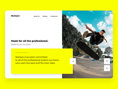 Skateboard Landing Page design desktop design landing page ui user experience user interface user interface design ux web web design