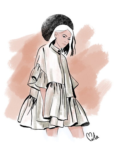 Fashion illustration of clothes. digital illustration digital painting digitalart fashion fashion illustration fashion illustrator girl illustration illustration art ipadpro procreate
