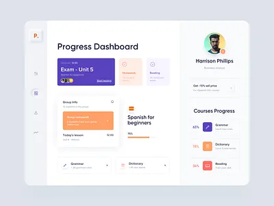 Web App - Panch app clean colors dashboard design minimal page ui ux web