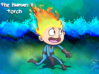 The Human Torchie cartoon character coffeescartoon cute humantorch torch