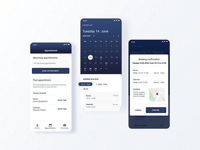 Appointment booking app android app android app design app design app ui clean design minimal app design ui ux