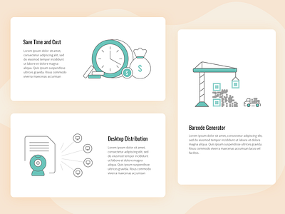 Simple illustrations barcode generator desktop distribution illustration time and cost