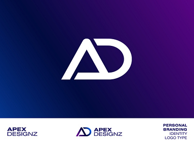 Personal Branding - Apex Designz a logo bold brand identity branding d logo design agency logo flat initials logo logo logo design logotype minimalist minimalist logo modern logo timeless identity