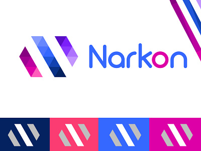 N latter logo design 3d logo abstract branding colorful creative design icon illustration logo logo design typography