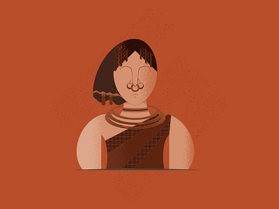 Gond Tribeswoman 2d art 2d character adobe illustrator character design design art designdaily flat flat illustration gond tribe gond tribe graphic humanillustration illustration illustration design india tribal tribal tribe tribes vector