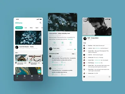 Platform for watching videos (IOS) app app design chat chat app chatting film filmmaker ios live chat mobile app mobileapp uiux ux uxdesign uxui video videomaker youtube youtuber