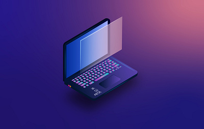Isometric Laptop adobe illustrator artist artwork branding design illustration isometric isometric design vector