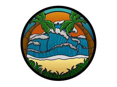 Summer Beach art design illustration summer