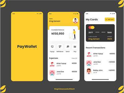 PayWallet App app design illustration ui ux