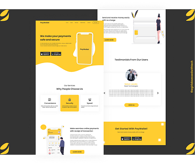 PayWallet design typography ui ux web