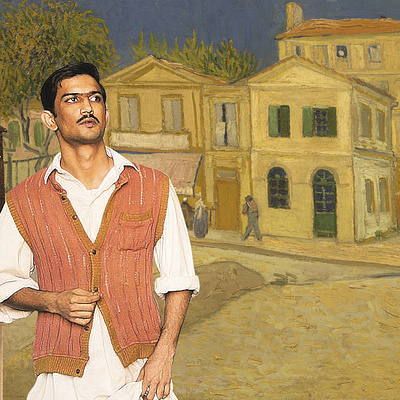 Sushant Singh Rajput artwork collage debuts design digitalart digitalpainting dribble graphic illustration oilpainting painting sushantsinghrajput vangogh